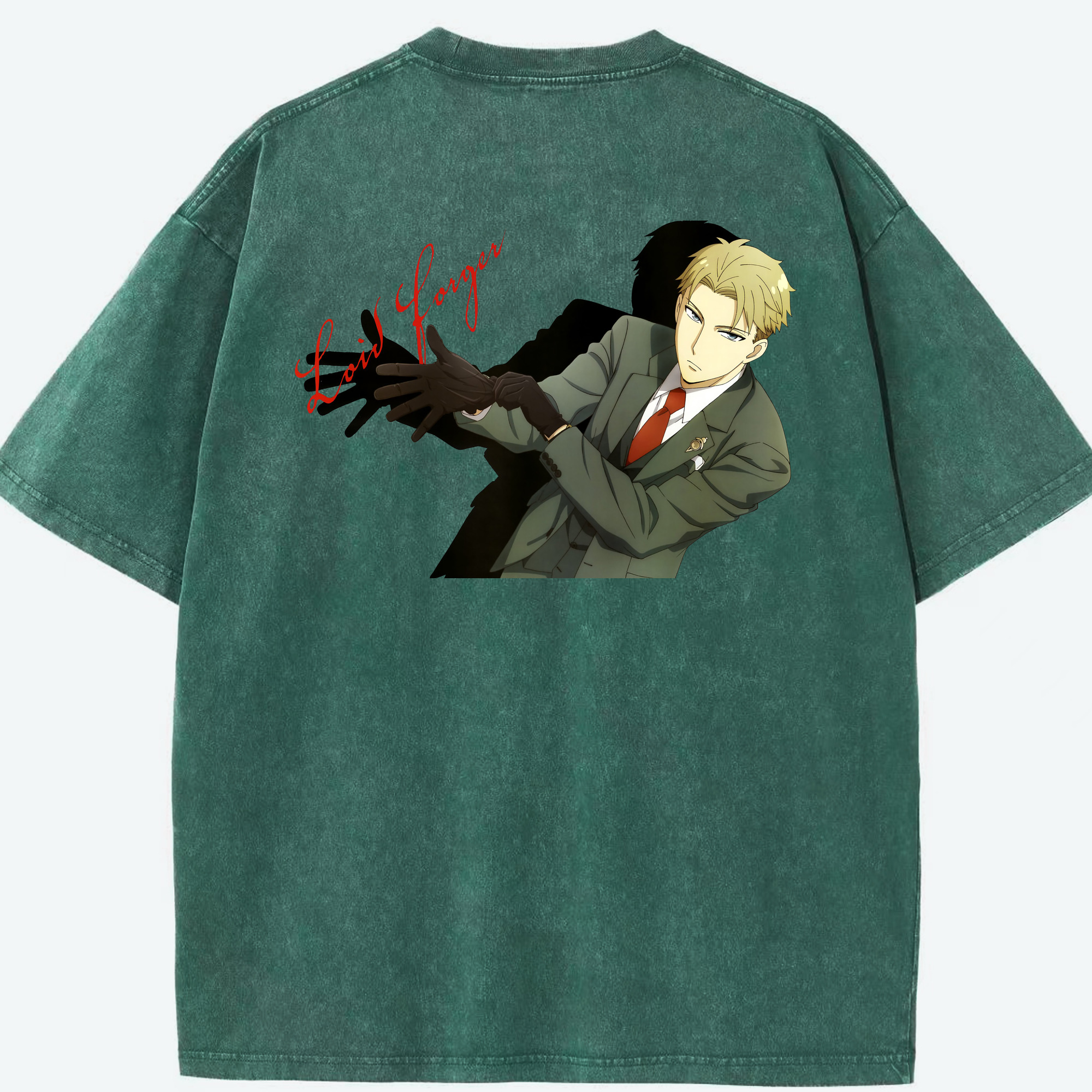 （画像用） SPY×FAMILY间谍家家酒 綿100% ヴィンテージ風 半袖Tシャツ（背面プリント）